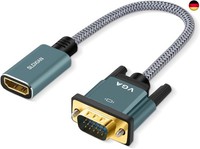 Hdmi Auf Vga Adapter, Nylon Geflochtene Hdmi Buchse Auf Vga Stecker 1080P FüR