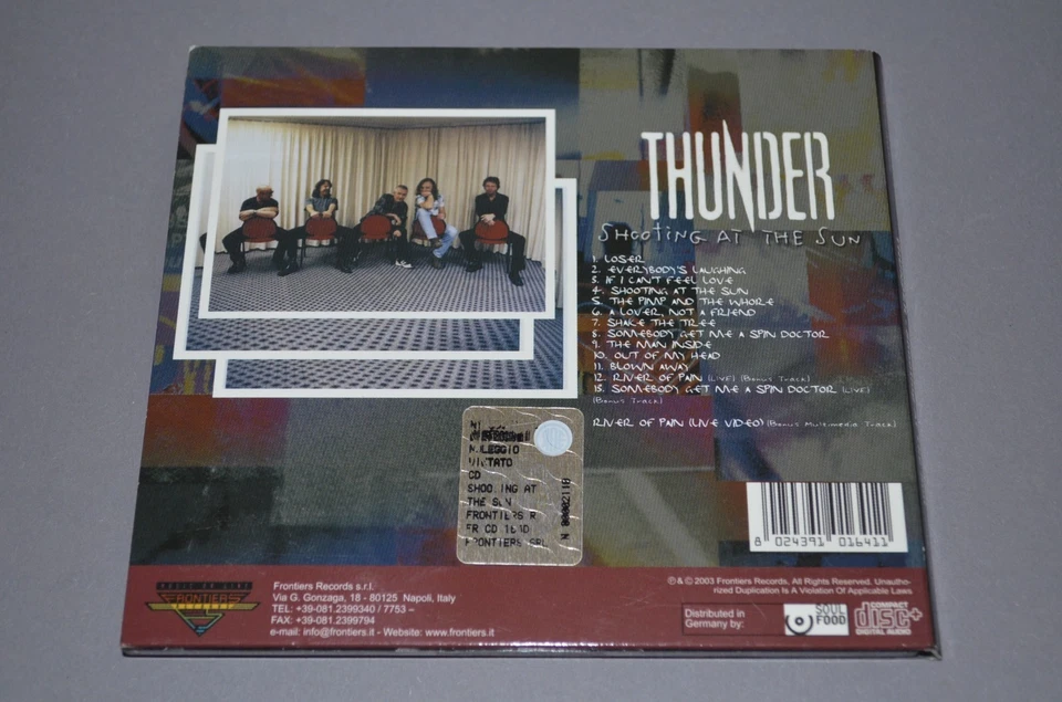 Thunder – Shooting At The Sun / Frontiers Records 2003 / Italy / Digipak Rar - Bild 2 von 2