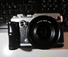 Handmade Wood L Hand Grip Handle w/Aluminium alloy Plate Base for Olympus PEN-F