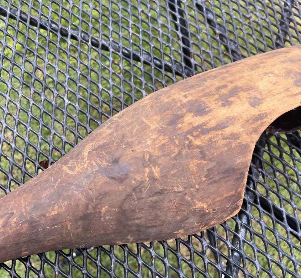 Jugo de ombro antigo primitivo original esculpido à mão madeira ferramenta de fazenda rural - Imagem 4 de 4