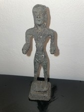 BRONZETTO VOTIVO SCULTURA IN BRONZO ANTICA FUSIONE