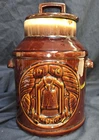 Vintage McCoy pottery Bicentennial 76 Brown Jar With Lid
