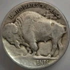 G 1923 Buffalo Nickel Strike Through Reverse Good Condition 5c Coin Struck Thru