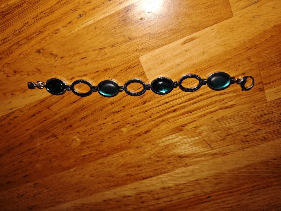 Leonardo Armband, Edelstahl, silber, Glassteine türkis - Bild 2 von 4