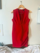 Lulu's Stunning "Cocktail Hour" Red Faux Wrap Mini Bodycon Dress Sz M Sold Out!
