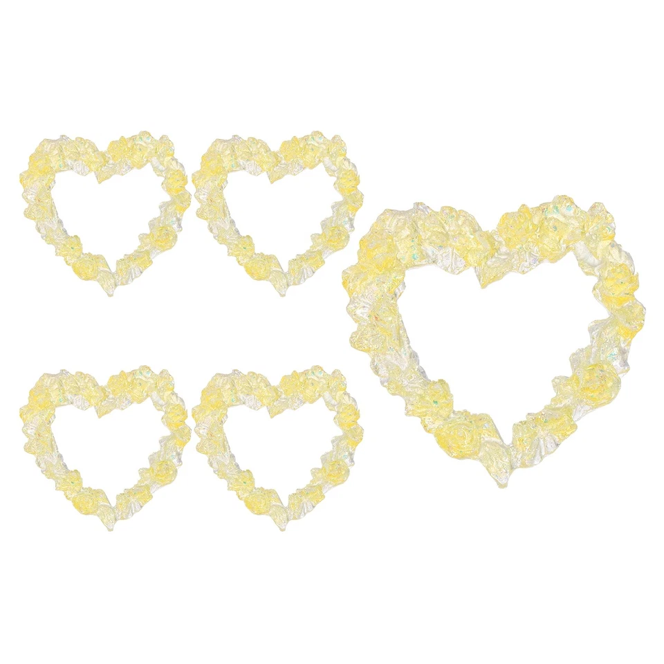 5Pcs Mini Vintage Bilderrahmen, 1.5x1.5" kleine Resin Fotorahmen, für Gelb - Bild 1 von 4
