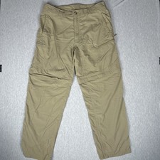 ExOfficio Convertible Cargo Pants Mens Size 36 Khaki Zip Off Hiking Outdoor