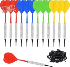 12 Pcs Soft Tip Darts, Bar Dart, Plastic Tip Darts Set, Soft Tip Darts F