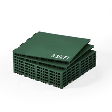 Uimoso Gym Flooring Set 8 PCS Interlocking PP Puzzle Tiles Green