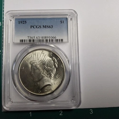 1925 Peace Silver Dollar MS63 PCGS Regular strike