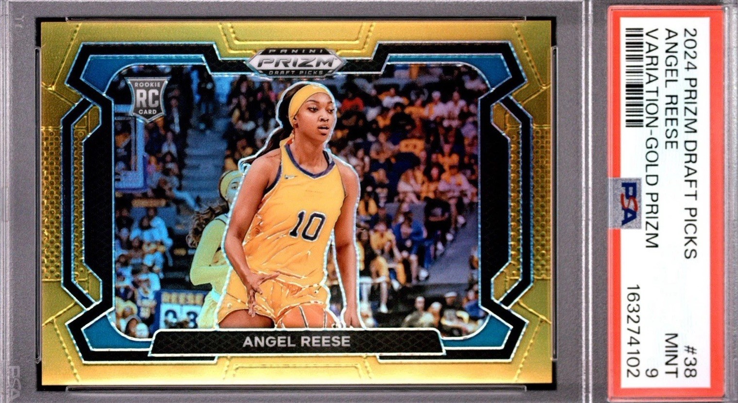 2024 PRIZM DRAFT PICKS #38 ANGEL REESE 8/10 VARIATION-GOLD PRIZM PSA 9 view 1