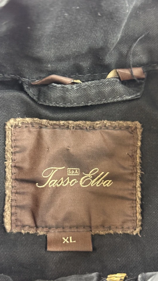 Tasso Elba Jacket Mens XL Black Cotton Field Military Utility Pockets Coat - Image 4 of 4