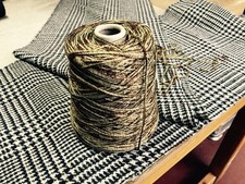 500 Gram Cone Cotton Rich Fancy Yarn In Sage Green And Bronze.Spun In Italy.