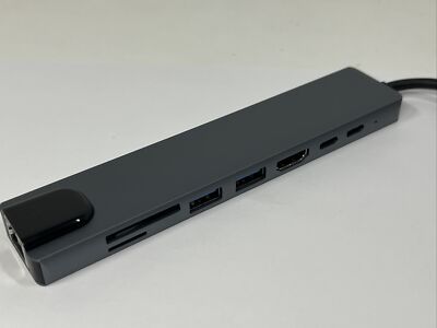 8 in 1 Type-C USB HUB HDMI Multiport Card Reader Adapter Laptop Docking Station
