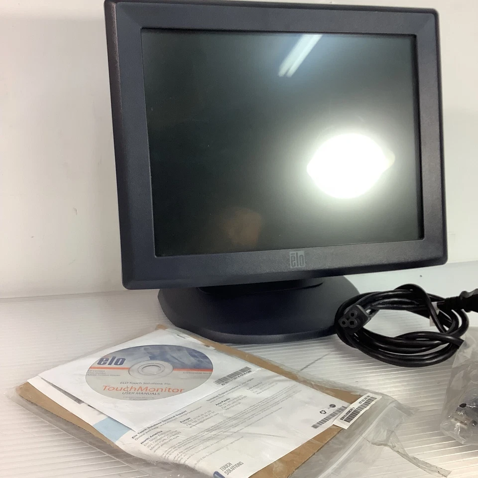 Elo 1715L 17" Touch Screen Display Monitor - VGA, USB, VESA, Swivel Stand - USED - Image 4 of 4
