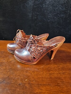 Vintage 1970 QualiCraft Casualets Leather and Wood ClogsSize 5B | eBay
