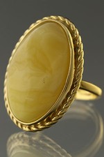 Egg Yolk Genuine BALTIC AMBER Sterling Silver Adjustable Ring 10.9g r170605-12