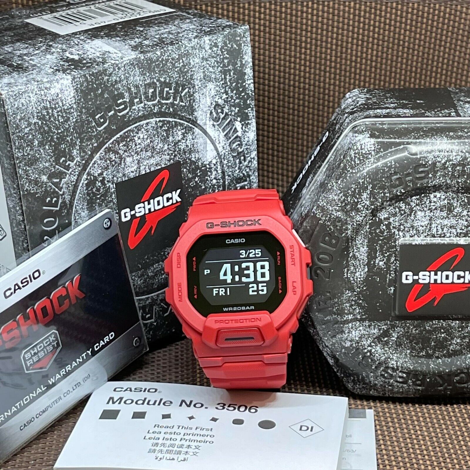 Casio G-Shock GBD-200RD-4D G-SQUAD Sporty Vibrant Red Mobile Link Training  Watch