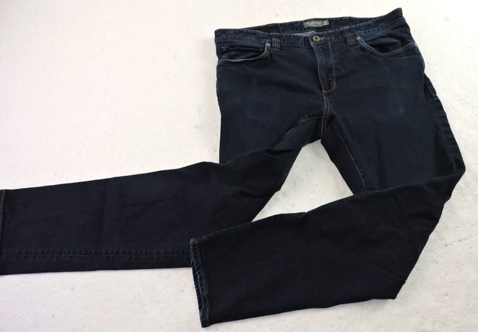 L.L. Bean Mens 36x30 Slim Straight Fit 5 Pocket Organic Cotton Denim Blue Jeans - Image 3 of 4