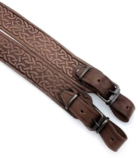 Quality Leather Rifle Shotgun Ammo Sling Hunting Shoulder Strap. Made in Europe.
