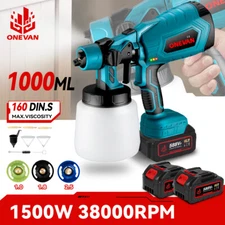 Cordless Paint Sprayer Battery Powered HVLP Paint Sprayer Gun with 2 Batteries