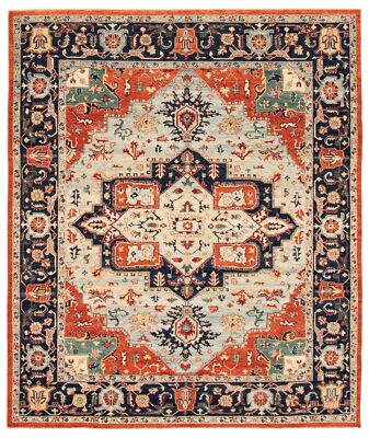 Hand-knotted Rug (Carpet) 8'2X9'7, Serapi mint condition