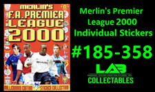 Merlins Premier League 2000 Individual Stickers 185-358 Complete Your Set Merlins Premier League 2000 Individual Stickers 185-358 Complete Your Set