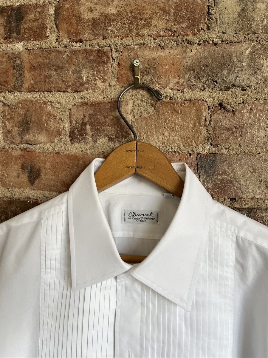 トップス 00s charvet shirt White blouse French 2000s Charvet