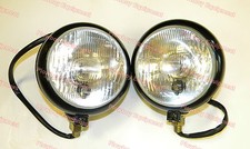 12v Black Head Light Pair For John Deere Case Ih Allis White Oliver Tractor 