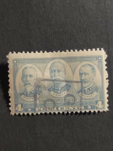 1936 US Stamp Scott #793 - 4 Cent - Sampson/Dewey/Schley Used - #4980 - Picture 1 of 3