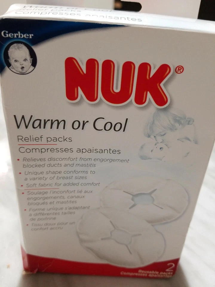 NUK Gerber Alivio Cálido o Frío Uso Reutilizable Entre Mamas Nuevo Foto 2 de 4