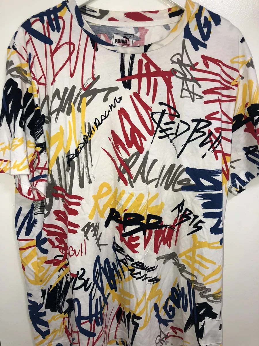 Puma X Red Bull Racing Graffiti T Shirt Mens XL Formula One Team