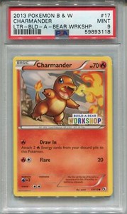 Pokemon Build A Bear Workshop Promo Card #17 Charmander PSA 9