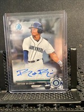 Bryson Brigman 2017 Bowman Chrome Prospect Auto - Mariners  
