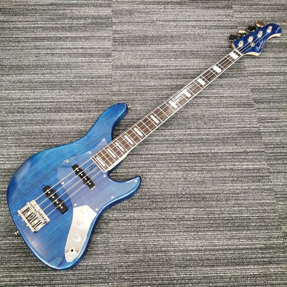 BACCHUS WL424DX-ASH BLU OIL Bass Guitar With Soft case F/S