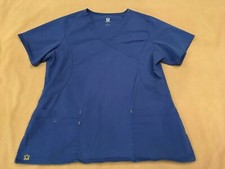 Maevn Scrub Top Large Womens Royal Blue