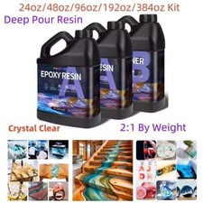 Deep Pour 750g/24oz 1.5kg/48oz 3kg/96oz 6kg/192oz 12kg/384oz 2:1 Epoxy Resin Kit
