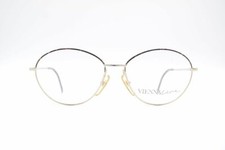 Vintage Vienna Line 1621 57 16 130 Brown Gold Oval Glasses NOS