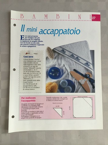 Schema Kreuzstich Kinder der Mini Bademantel Schnecken Schmetterlinge Katzen