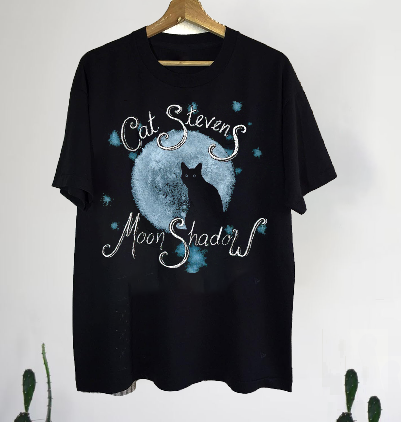Cat Stevens Moon Shadow Unisex Cotton T-Shirt Full Size S-2345XL