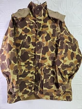 Vintage Mount'n Prairie Ultimate Bird Duck Camo Hunting Hood Jacket Men's Large 