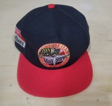 Vtg 90s Marlboro Adventure Team Lizard Compass Black Red Strapback Hat Vintage
