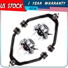 For Chevrolet Express 1500 ABS 4pc Front Wheel Bearing & Hub + Upper Control Arm