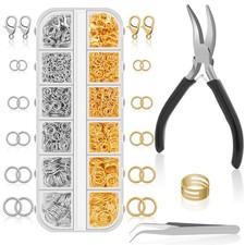 Jump Rings for Jewelry Making Supplies and Necklace Repair with Jump Ring Pli...