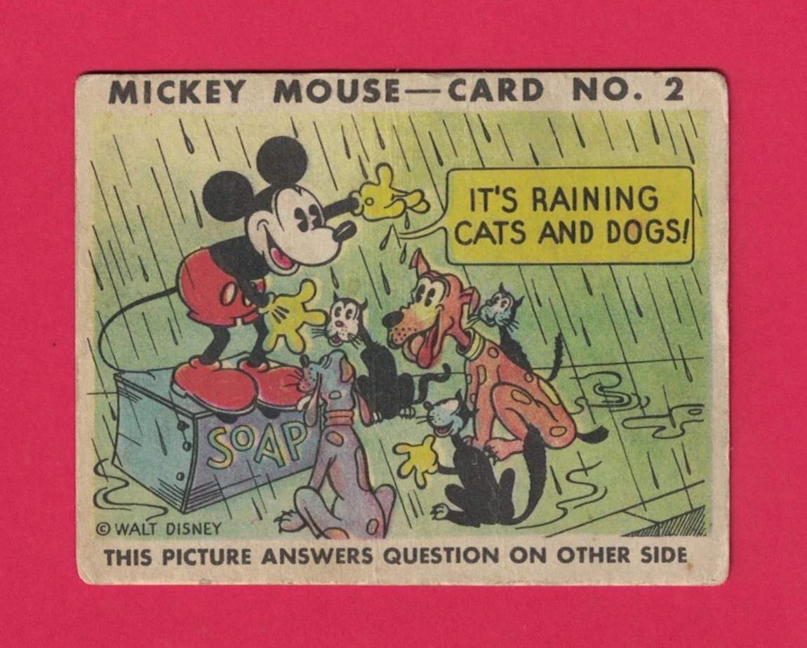 Mickey Mouse (R89) Collectable Trading Cards with Vintage for sale