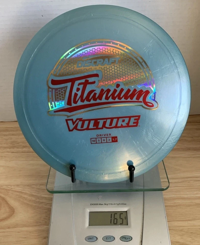 Discraft Titanium Vulture Lightweight Distance Driver Blue 165 Grams - Image 3 of 4