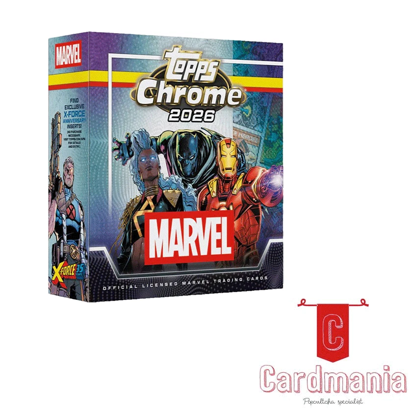 Marvel - 2026 Topps Chrome Marvel Comics Trading Cards Mega Box (8 Packs)