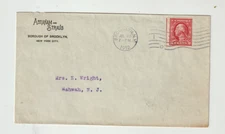Scott 409 Schermack Type III Vending Coil on 1912 Early Abraham Straus Cover NY