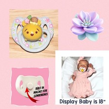 Magnetic Pacifier for Reborn Babies. Built in magnet for convenience Full Size