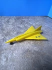 Marx Airport Delta Dagger Jet Yellow Plastic 1960s Vintage Airline Playset Toy